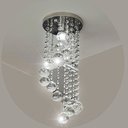 Ver imagem 1 de Lustre para Sala Quarto de Cristal Legítimo K9 Espiral Redondo 30 Cm Alt Soquete E27 - Transparente