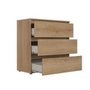 Ver imagem 4 de Cômoda para Quarto 3 Gavetas 90x92cm Condessa Yescasa Marrom/Capuccino