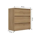 Ver imagem 3 de Cômoda para Quarto 3 Gavetas 90x92cm Condessa Yescasa Marrom/Capuccino