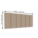 Ver imagem 4 de Cabeceira Casal Estofada Suspensa Moderna - 140 cm - Areia Suede