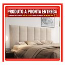 Ver imagem 1 de Cabeceira Casal Estofada Suspensa Moderna - 140 cm - Areia Suede