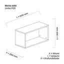 Ver imagem 3 de Nicho Cubo 30cm x 60cm x 25cm