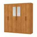 Ver imagem 2 de Guarda-Roupa Solteiro com Espelhos 6 Portas e 2 Gavetas 153cm Multimóveis CR35563 Madeirado