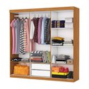 Ver imagem 5 de Guarda-Roupa Solteiro com Espelhos 6 Portas e 2 Gavetas 153cm Multimóveis CR35563 Madeirado