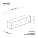 Ver imagem 3 de Prateleira Nicho 30CMX120CMX25CM Marrom