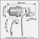Ver imagem 5 de Ducha Clássica com Desviador Br Cardal 5.500w 110v Aq096/1 Branco, 5500 W, 127v