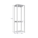 Ver imagem 4 de Closet Aberto 60cm MDP com 2 Cabideiros e Prateleira Branco - Prodecor