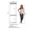 Ver imagem 5 de Closet Aberto 60cm MDP com 2 Cabideiros e Prateleira Branco - Prodecor