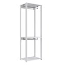 Ver imagem 3 de Closet Aberto 60cm MDP com 2 Cabideiros e Prateleira Branco - Prodecor