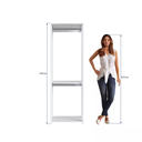 Ver imagem 6 de Closet Aberto 60cm MDP com 2 Cabideiros e Prateleira Branco - Prodecor