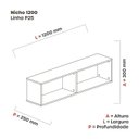 Ver imagem 3 de Prateleira Nicho 30cmx120cmx25cm
