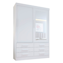 Ver imagem 3 de Guarda Roupa Casal 2 Portas 6 Gavetas com Espelho Atlanta