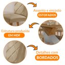 Ver imagem 6 de Mesa para Sala de Jantar Aster 180cm Mdf Tampo Laminado Canto Copo e 6 Cadeiras Melissa