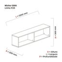 Ver imagem 3 de Prateleira Nicho 30CMX120CMX25CM Cinza