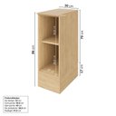 Ver imagem 4 de Balcão Planejado 1 Porta 30cm com Tampo Nara CabeCasa MadeiraOriginals Marrom/Avena