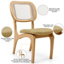 Ver imagem 4 de Kit 6 Cadeiras para Sala de Jantar Cozinha Estofada e Tela Mariah L02 Couríssimo Fendi - Lyam Decor
