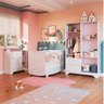 Quarto de Bebê Cômoda Guarda Roupa com Janelas Losango e Berço Americano Cocada - 2