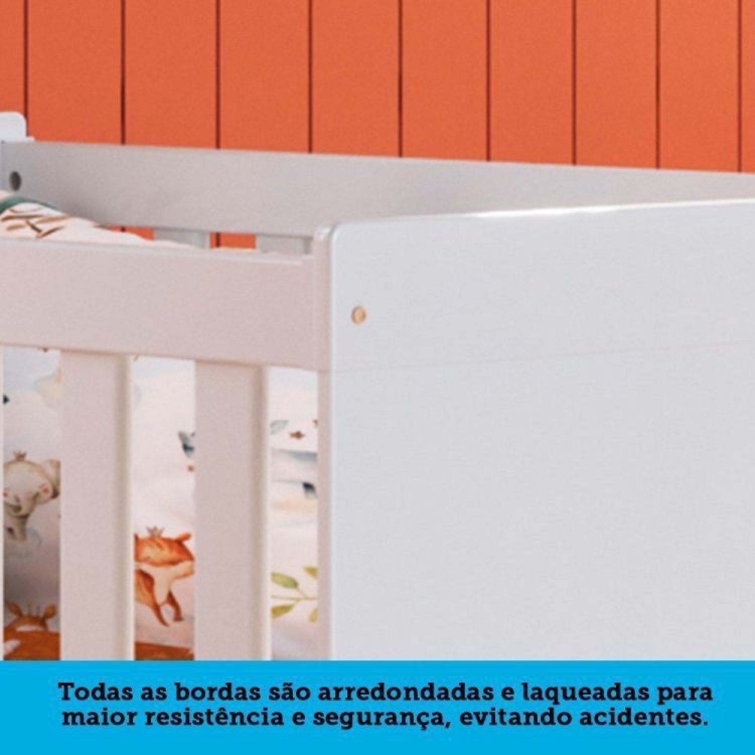 Quarto de Bebê Cômoda Guarda Roupa com Janelas Losango e Berço Americano Cocada - 14