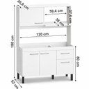 Ver imagem 2 de Cozinha Compacta Sibéria 3 Portas 2 Gavetas Direto Sim Yescasa