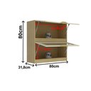 Ver imagem 4 de Armário Aéreo Cozinha 80 Cm 2 Portas com Vidro Nature/arenas - Tecno Mobili
