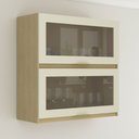 Ver imagem 2 de Armário Aéreo Cozinha 80 Cm 2 Portas com Vidro Nature/arenas - Tecno Mobili