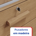 Ver mais imagens de Guarda Roupa Casal 2 Portas 6 Gavetas com Espelho Atlanta