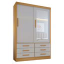 Ver imagem 3 de Guarda Roupa Casal MDF 2 Portas 6 Gavetas com Espelho Atlanta