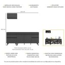 Ver imagem 4 de Armário de Cozinha Compacta 220cm Veneza Multimóveis V2074 Preto