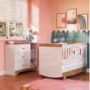 Ver imagem 2 de Quarto de Bebê Berço Americano e Cômoda com Janelas Losango Cocada