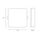 Ver imagem 3 de Painel Plafon Led Frameless Sobrepor 24w Quadrado Efeito Infinito Taschibra St3245