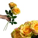 Ver imagem 1 de 15 Rosas Artificiais Creme Premium para Arranjos de Festa e Decoração Fina