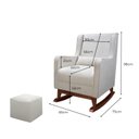 Ver imagem 3 de Poltrona Amamentação Sophia com Pé Canoa e Puff Reto 1 Almofada Bouclé