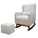 Ver imagem 2 de Poltrona Amamentação Sophia com Pé Canoa e Puff Reto 1 Almofada Bouclé