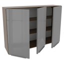 Ver imagem 4 de Armário Aéreo 120cm com 3 Portas Cinza Lux Madesa