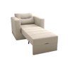 Sofá Cama Solteiro para Decoração Quarto Confortável - Suede - Sv Decor:bege - 3