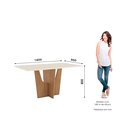Ver imagem 3 de Mesa de Jantar 160x90cm Tampo Vidro/MDF Canto Arredondado Vértice