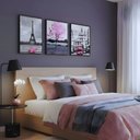 Ver imagem 7 de Kit 3 Quadros Paris França Moldura:preta