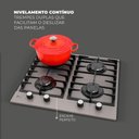 Ver imagem 5 de Cooktop a Gás Fischer Platinium Prime 4 Bocas Inox Preto Bivolt