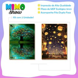 Kit 02 Placas Mdf Arte Fantasia Mistica Decoração Tam A4 - 3