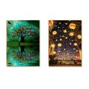 Ver imagem 1 de Kit 02 Placas Mdf Arte Fantasia Mistica Decoração Tam A4