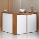 Ver imagem 2 de Balcão de Atendimento para Recepção em L Unik A02 Freijó Branco - Lyam Decor