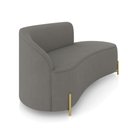 Ver imagem 6 de Sofá 3 Lugares Orgânico 180cm Pé Dourado Morgan Suede D03 - D’Rossi