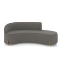 Ver imagem 5 de Sofá 4 Lugares Orgânico 220cm Pé Dourado Morgan Suede D03 - D’Rossi