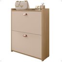 Ver imagem 1 de Sapateira Vertical 12 Pares Calçados 2 Portas Basculantes Hall Entrada Quarto Closet Hanover/ Fendi
