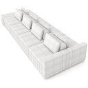 Ver imagem 7 de Sofá Ilha com Puff para Sala Living 505cm Amber M03 Bouclê Branco - Lyam Decor