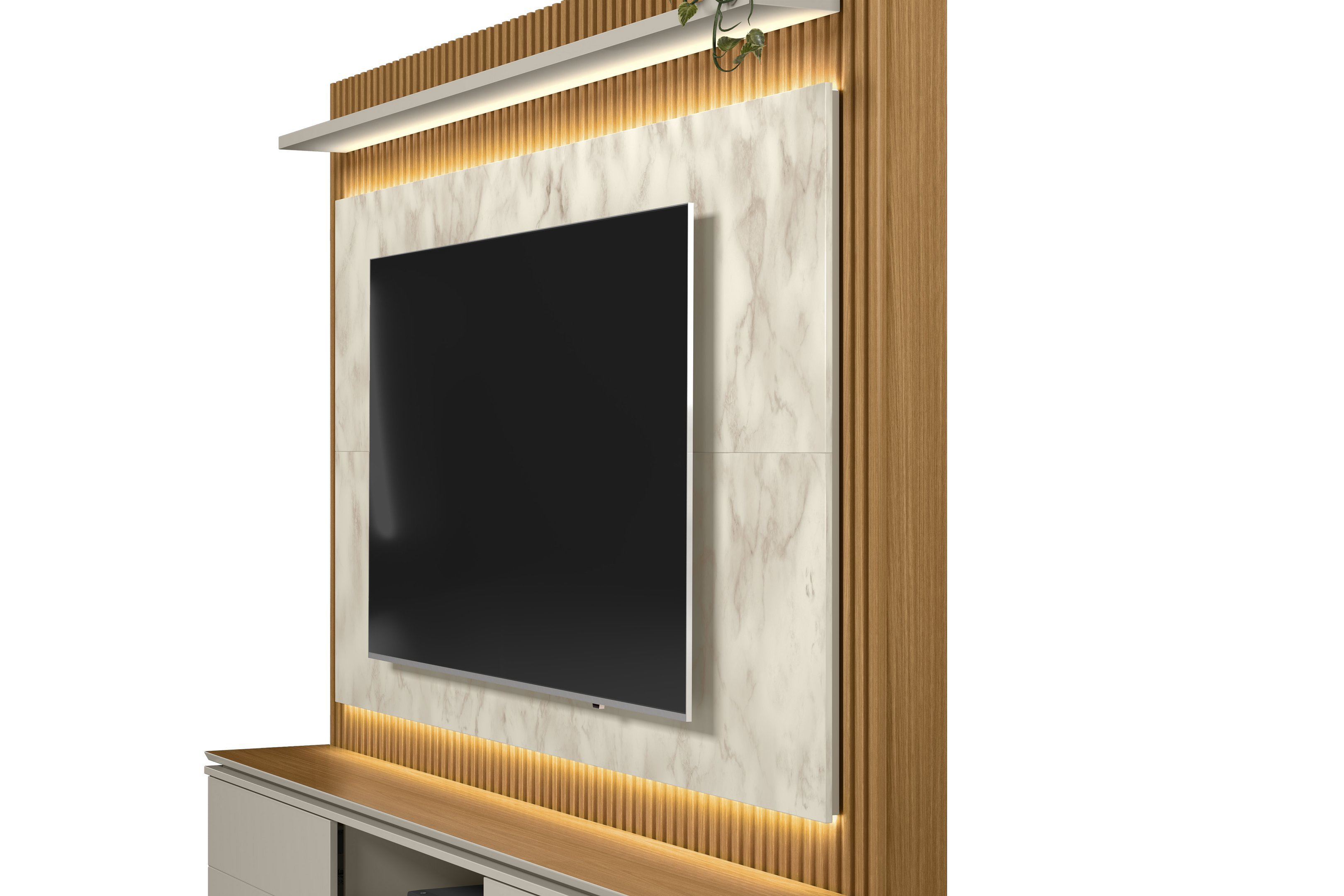 Home Guararapes para TV 75'' com Led Nature/Petra - Linea - 7