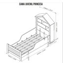 Ver imagem 4 de Cama Infantil Casa Princesa Rosa com Nichos Mdf + Colchão S