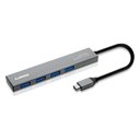 Ver imagem 1 de Hub Usb-c - 4 Portas Usb 3.2 - Linha Aluminium - Comtac 20129467
