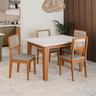Conjunto Sala de Jantar Mesa Miami 1,20m 4 Cadeiras Santiago Dobuê - 3