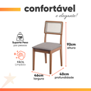 Ver imagem 5 de Conjunto Sala de Jantar Mesa Miami 1,20m 4 Cadeiras Santiago Dobuê